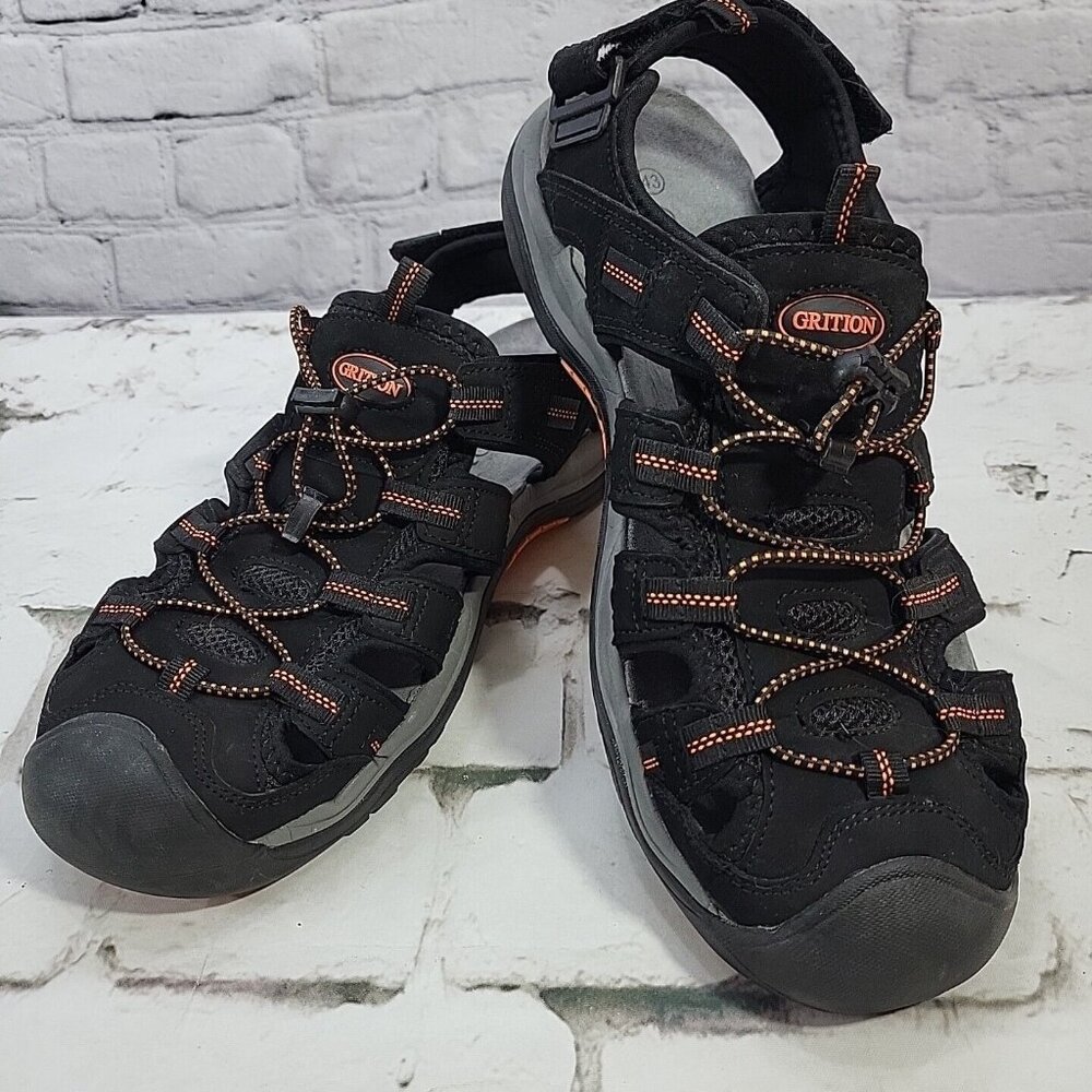 Grition Mens Outdoor‎ Hiking Closed Toe Sandals Black US 10 EU 43